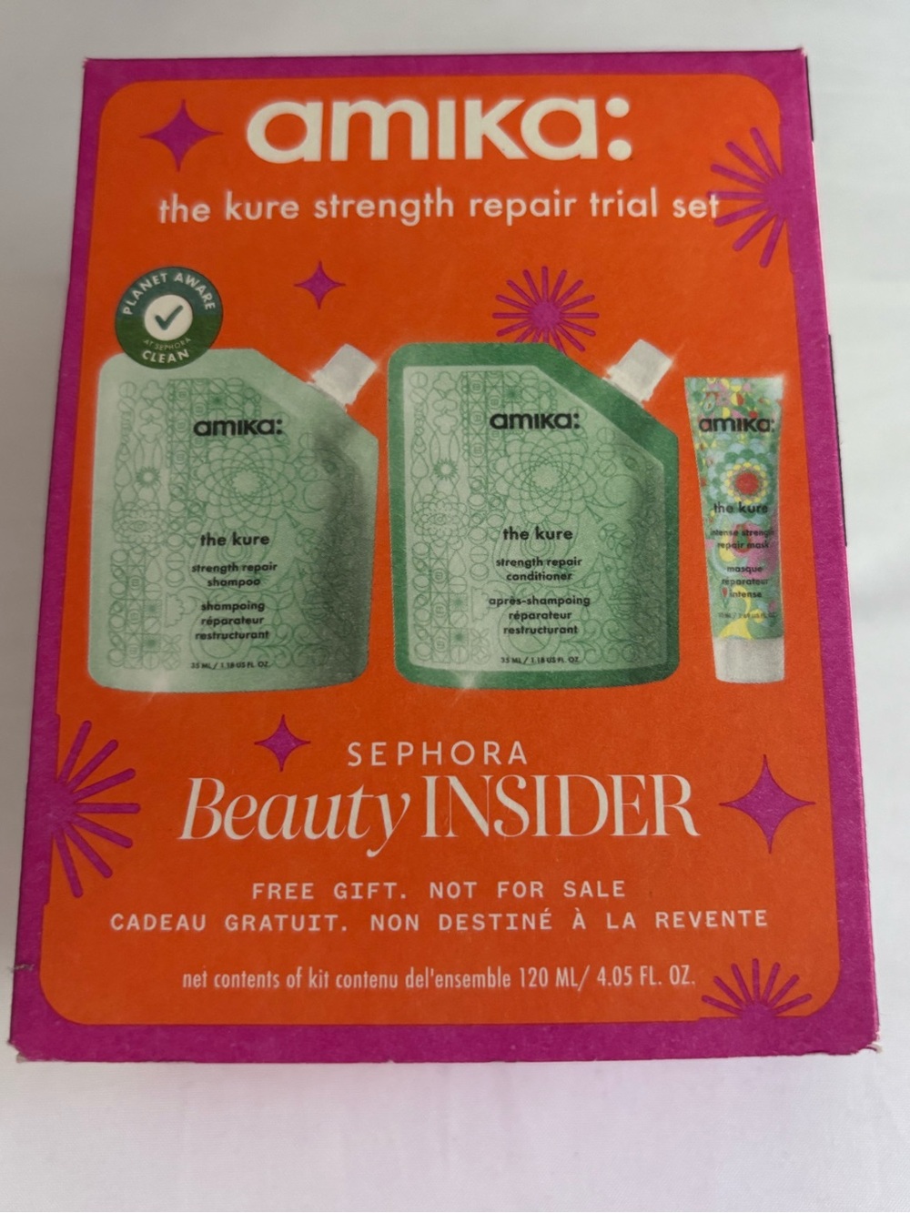 amika: the Kure repair trial set Sephora Beauty Insider set 4.05oz